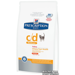 Сухий корм для кішок Hills Prescription Diet Feline c/d Multicare зі смаком курки 10 кг (9044,08) (052742904405) надійний