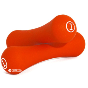 Гантелі неопренові LiveUp Neoprene Dumbbell 2х1 кг пара Orange (LS2002-B1) в Луцьку