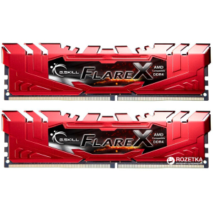 хорошая модель Оперативная память G.Skill DDR4-2400 16384MB PC4-19200 (Kit of 2x8192) Flare X Red (F4-2400C15D-16GFXR)