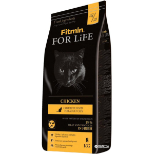 Сухой корм для кошек Fitmin Cat For Life Chicken - 8 кг (8595237014842) лучшая модель в Луцке