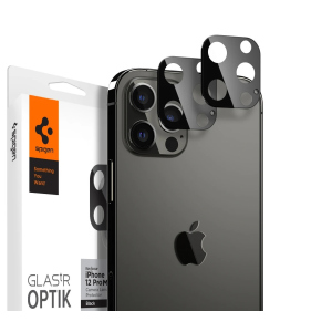 Скло на камеру Spigen GlastR Slim Optik Camera Lens 2-Pack для iPhone 12 Pro Max Black