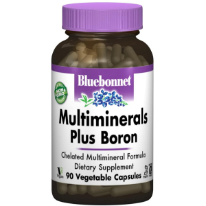 Мінерали Bluebonnet Nutrition Мультимінеральнали + Бор із Залізом 90 гелевих капсул (743715002104) ТОП в Луцьку