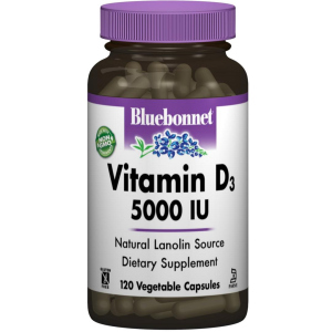 Вітаміни Bluebonnet Nutrition Вітамін D3 5000IU 120 гелевих капсул (743715003699) краща модель в Луцьку