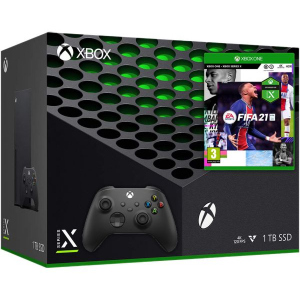 Microsoft Xbox Series X 1Tb + FIFA 21 (російська версія) + дод. Wireless Controller with Bluetooth (Carbon Black) ТОП в Луцьку