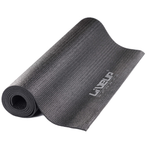 Коврик для йоги LiveUp PVC YOGA MAT 180x61x0.4см Черный в Луцке