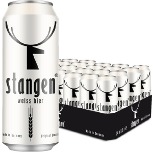 Упаковка пива Stangen Weiss Bier світле нефільтроване 4.9% 0.5 х 24 шт (4260556080093) краща модель в Луцьку