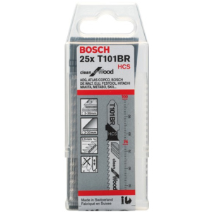 Пиляльні полотна Bosch T 101 BR Clean for Wood, HCS 25 шт (2608633623) краща модель в Луцьку