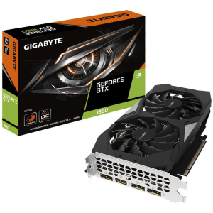 Відеокарта GIGABYTE GeForce GTX1660 6144Mb OC (GV-N1660OC-6GD) краща модель в Луцьку