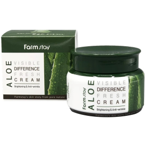 Успокаивающий крем для лица Farmstay Visible Difference Fresh Cream Aloe с алоэ 100 г (8809636280525) в Луцке