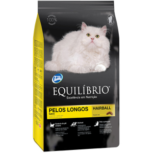 Сухий корм для дорослих довгошерстих котів Equilibrio Cat Adult Long Hair з куркою та рибою 15 кг (857848113559) краща модель в Луцьку