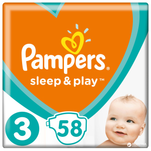 Підгузки Pampers Sleep &amp; Play Розмір 3 (Midi) 6-10 кг 58 шт (4015400224211)