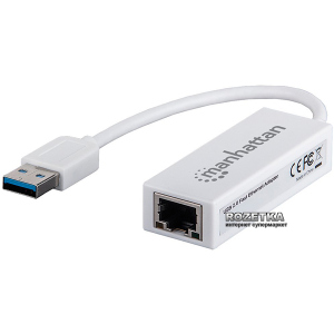 купить Переходник Manhattan USB 2.0 AM-Ethernet (506731) White