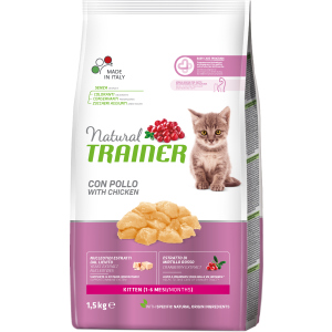 Сухий корм для кошенят від 1 до 6 місяців Trainer Natural Super Premium Kitten 1.5 кг (8059149029573) в Луцьку