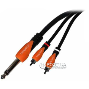 Инсертный кабель Bespeco SLYSRM180 1.8 м Black/Orange (23-14-4-19) ТОП в Луцке