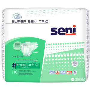 Підгузки для дорослих Seni Super Trio Medium 10 шт (5900516691707) в Луцьку