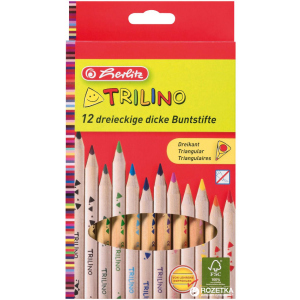 Олівці кольорові Herlitz Trilino Jumbo 12 кольорів (10412062) рейтинг