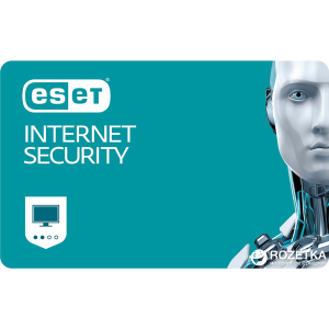 Антивірус ESET Internet Security (2 ПК) ліцензія на 1 рік Базова (електронний ключ в конверті) в Луцке