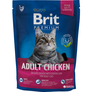 Сухий корм для дорослих кішок з куркою Brit Premium Adult Chicken 1.5 кг (8595602513086) ТОП в Луцьку