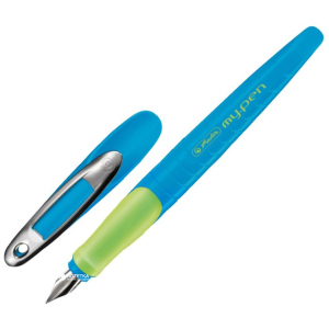 Ручка перьевая для правши Herlitz My.Pen Blue-Neon Синяя Голубой корпус (10999761) лучшая модель в Луцке