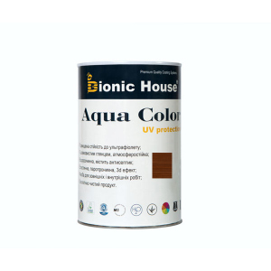 хорошая модель Краска для дерева Bionic-House Aqua Color UV-protect 0,8л Орех А110