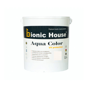 Краска для дерева Bionic-House Aqua Color UV-protect 2,5л Белый А101 надежный