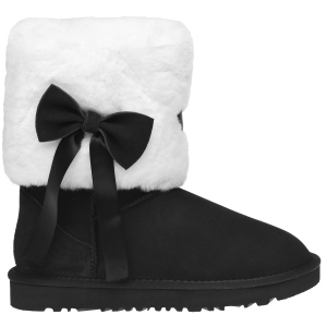 Угги UGG Classic Short Fur Bow 117012 38 Black ТОП в Луцке