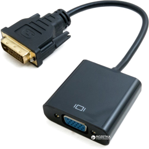 купити Адаптер Extradigital DVI-D Dual Link (M) - VGA (F) 0.15 м Black (KBV1685)