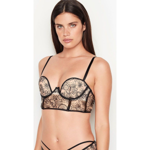 Бюстье Victoria's Secret 721458707 34D Бежевий/Чорний (1159750876) краща модель в Луцьку