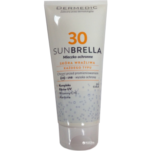 Сонцезахисне молочко Dermedic Sunbrella Для безпечної засмаги SPF 30 200 мл (5906739782857) краща модель в Луцьку