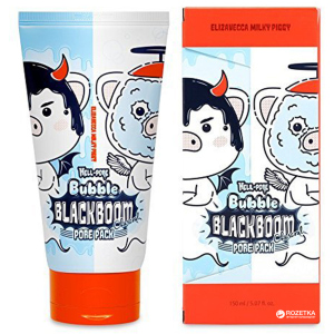 Кислородная маска для очищения пор Elizavecca Hell-Pore Bubble Blackboom Pore Pack 150 мл (8809418751601) рейтинг