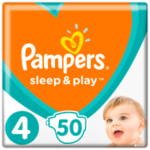 Подгузники Pampers Sleep & Play Размер 4 (Maxi) 9-14 кг, 50 шт (8001090669056) в Луцке