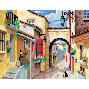 купить Набор для творчества Sequin Art Painting by numbers Senior A Quiet Street 38х29 см (SA0129)