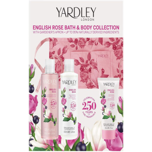 Набір для жінок Yardley English Rose Bath &amp; Body with Apron + троянда косметичка (5056179301870) ТОП в Луцьку