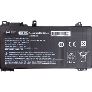 Аккумулятор PowerPlant для ноутбуков HP ProBook 450 G6 (RE03XL) 11.55V 3500mAh (NB461639) надежный