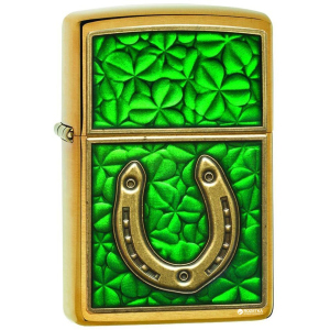 купити Запальничка Zippo Horseshoe Clovers Золотиста (Zippo 29243)