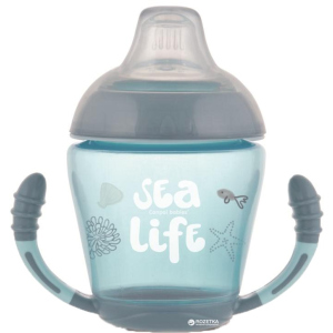 Кухоль Canpol babies непроливайка з м'яким силіконовим носиком Sea Life сіра 230 мл (56/501_grey) в Луцьку