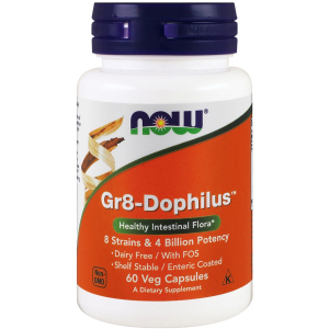 Пробіотики Now Foods Gr8-Dophilus 60 гелевих капсул (733739029126) в Луцьку