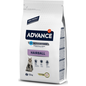 Сухий корм для домашніх котів та кішок Advance Hairball з індичкою 1.5 кг (8410650152103)