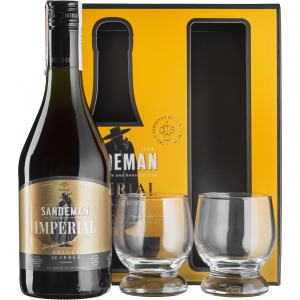 Бренді Sandeman Imperial 0.7 л 40% + 2 склянки (2131109311099) ТОП в Луцьку