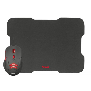 Мишка Trust Ziva Gaming mouse with Mouse pad (21963) краща модель в Луцьку