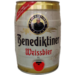 Пиво Benedektiner пшеничне світле нефільтроване 5.4% 5 л (4052179000390) краща модель в Луцьку