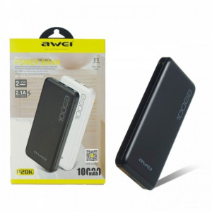 Портативний зарядний пристрій 10000 mAh Power Bank Awei (P28K) чорний ТОП в Луцьку