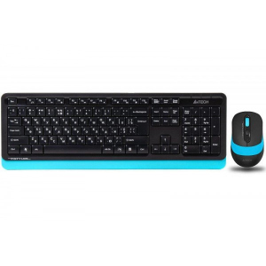 Комплект (клавиатура, мышь) беспроводной A4Tech FG1010 Black/Blue USB лучшая модель в Луцке