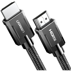 Кабель Ugreen HD135 HDMI to HDMI v2.1 8K-60 Гц/4K-120 Гц Braided 1 м Gray (90402014) лучшая модель в Луцке