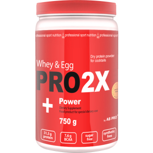 Протеин AB PRO PRO 2X Whey&Egg Power 750 г Strawberry (2X750AB00ST23) лучшая модель в Луцке