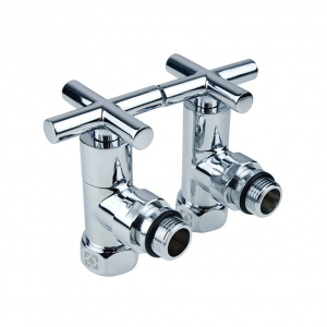 Комплект кутових радіаторних кранів Raftec Chrome RV-3034 1/2"x3/4" в Луцьку