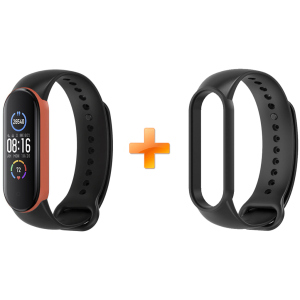 Xiaomi Mi Band 5 MiJobs двоколірний чорний/помаранчевий (MJ5-DSS005BO) краща модель в Луцьку