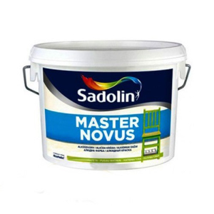 Напівматова алкідно-емульсійна фарба на водній основі Sadolin Master Novus 15 Білий 6 x 1 л