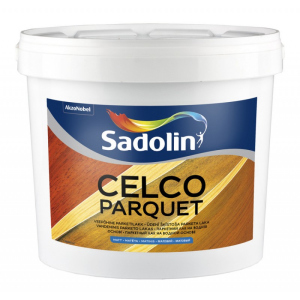 Водорозчинний лак для підлоги з гарною зносостійкістю Sadolin Celco Floor Aqua (Celco Parquet) Матовий Безбарвний 1 л в Луцьку