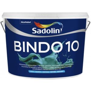 Матова фарба для стін з високою стійкістю до миття Sadolin Bindo 10 Білий 2.5 л